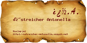 Östreicher Antonella névjegykártya